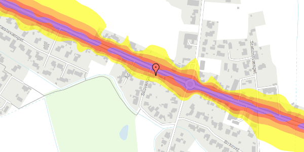 Trafikstøjkort på Skovengen 1, 4951 Nørreballe