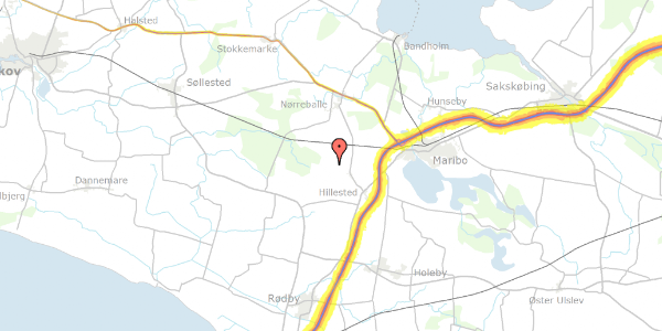 Trafikstøjkort på Skørringe Skovvej 81, 4930 Maribo