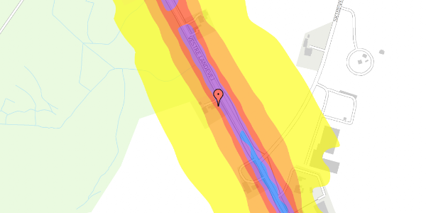 Trafikstøjkort på Vestre Landevej 21, 4930 Maribo