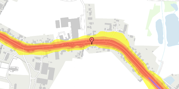 Trafikstøjkort på Vestre Landevej 205, 4952 Stokkemarke