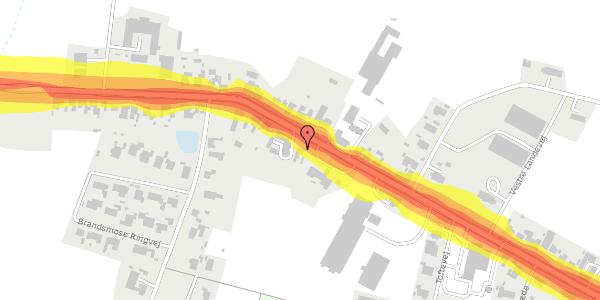 Trafikstøjkort på Vestre Landevej 253, 4952 Stokkemarke