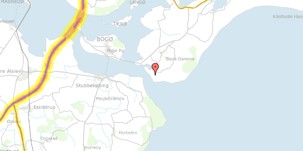 Trafikstøjkort på Hejmdalsvej 1, 4792 Askeby