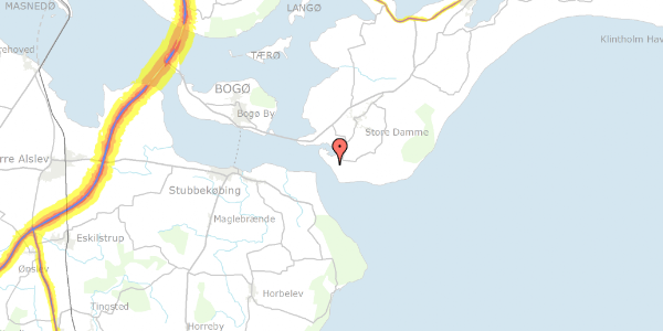 Trafikstøjkort på Hårbølle Bro 11, 4792 Askeby