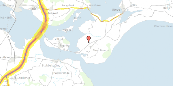 Trafikstøjkort på Stenagervej 6A, 4792 Askeby