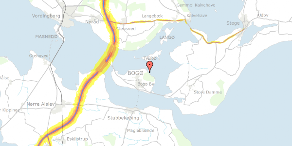 Trafikstøjkort på Stenkildevej 2, 4793 Bogø By