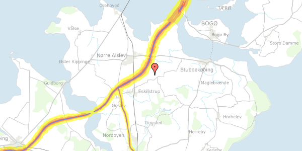 Trafikstøjkort på Alleen 6, 4863 Eskilstrup