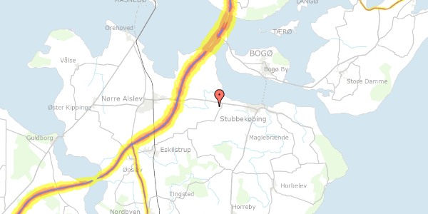 Trafikstøjkort på Barup Søvej 2, 4850 Stubbekøbing