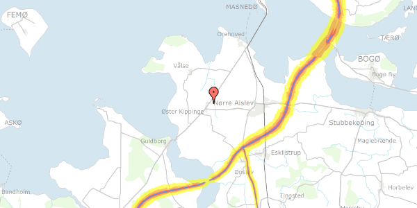 Trafikstøjkort på Boulevarden 1, 4840 Nørre Alslev