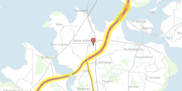 Trafikstøjkort på Følfodvej 6, 4840 Nørre Alslev