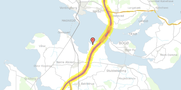 Trafikstøjkort på Havnsøvej 5, 4840 Nørre Alslev