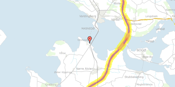 Trafikstøjkort på Kastanievej 4, 4840 Nørre Alslev