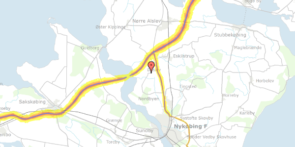 Trafikstøjkort på Klodskovvej 81, 4863 Eskilstrup