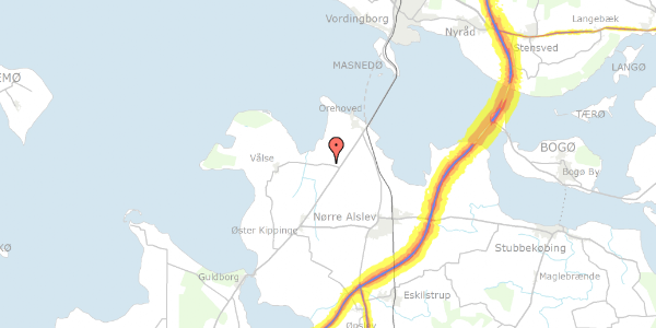 Trafikstøjkort på Nyskolevej 46C, 4840 Nørre Alslev