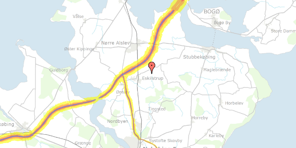 Trafikstøjkort på Ovstrupvej 5, 4863 Eskilstrup