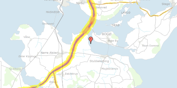 Trafikstøjkort på Sortsøvej 22, 4850 Stubbekøbing