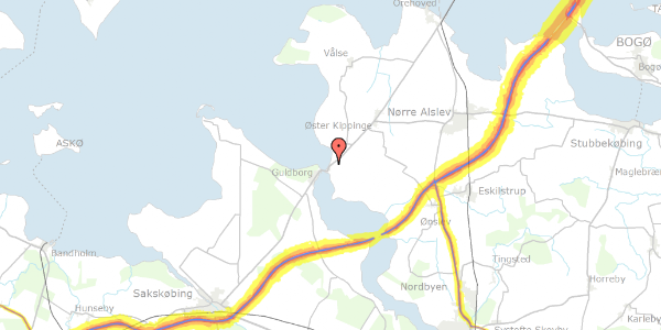 Trafikstøjkort på Storstrømsvej 31, 4862 Guldborg