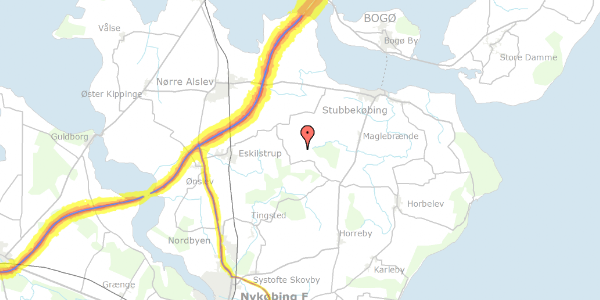 Trafikstøjkort på Sullerupvej 8, 4850 Stubbekøbing