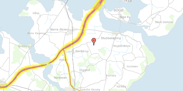 Trafikstøjkort på Sullerupvej 27, 4850 Stubbekøbing