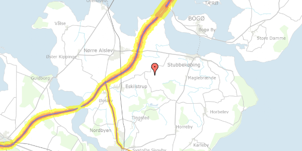 Trafikstøjkort på Sullerupvej 35, 4850 Stubbekøbing