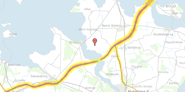 Trafikstøjkort på Sundby Skovvej 21, 4862 Guldborg