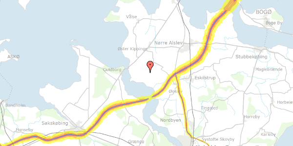 Trafikstøjkort på Sundbyvej 12, 4862 Guldborg