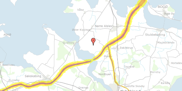 Trafikstøjkort på Sundbyvej 30, 4862 Guldborg