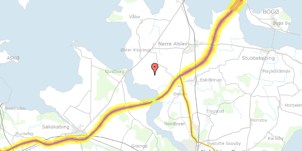 Trafikstøjkort på Sundbyvej 37, 4862 Guldborg