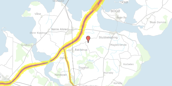 Trafikstøjkort på Torkilstrup Huse 1, 4863 Eskilstrup