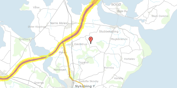 Trafikstøjkort på Torkilstrup Huse 22, 4863 Eskilstrup