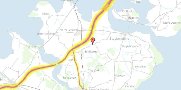 Trafikstøjkort på Torkilstrupvej 4, 4863 Eskilstrup