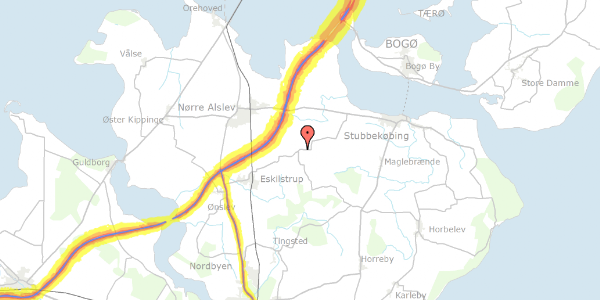 Trafikstøjkort på Torkilstrupvej 24, 4863 Eskilstrup