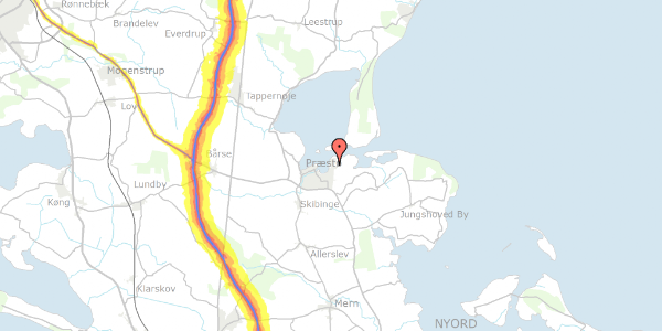 Trafikstøjkort på Juulsvej 31, 4720 Præstø