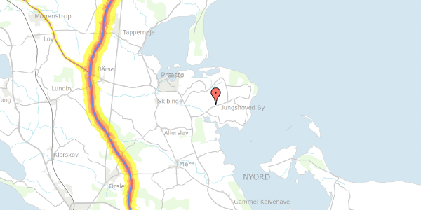 Trafikstøjkort på Smidstrupvej 34, 4720 Præstø