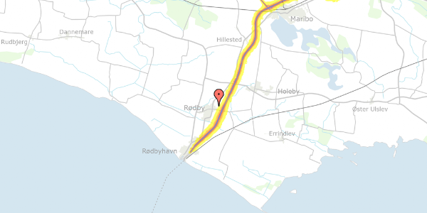 Trafikstøjkort på Solvej 8, 4970 Rødby