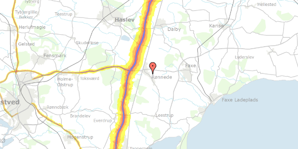 Trafikstøjkort på Dyssevej 28, 4683 Rønnede