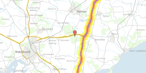 Trafikstøjkort på Ny Næstvedvej 73, 4690 Haslev