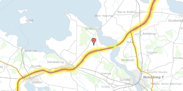 Trafikstøjkort på Præstestræde 4A, 4862 Guldborg