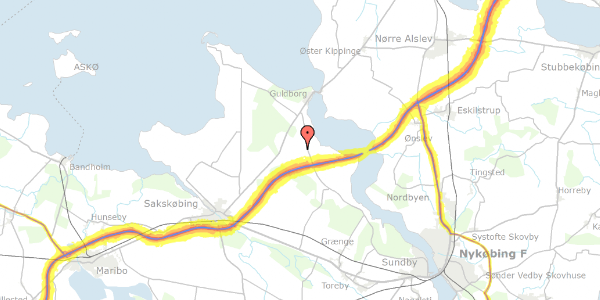 Trafikstøjkort på Præstestræde 45, 4862 Guldborg