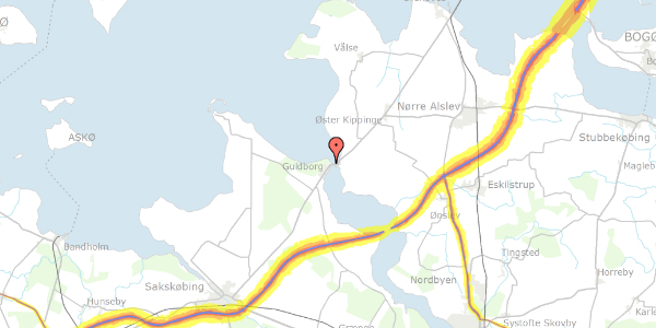 Trafikstøjkort på Skansevej 5, 4862 Guldborg