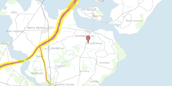 Trafikstøjkort på Magleblik 1, st. , 4850 Stubbekøbing