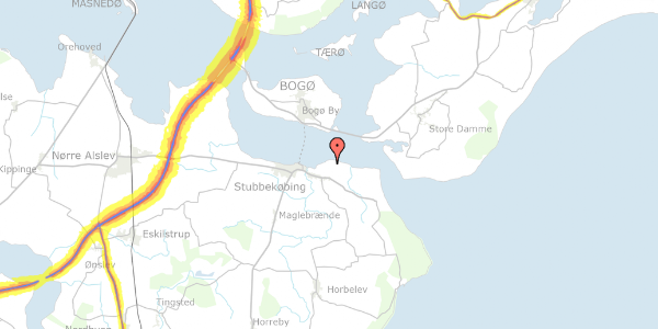 Trafikstøjkort på Ore Strandpark 10, 4850 Stubbekøbing