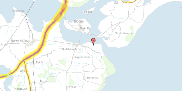 Trafikstøjkort på Søborgvej 4, 4850 Stubbekøbing