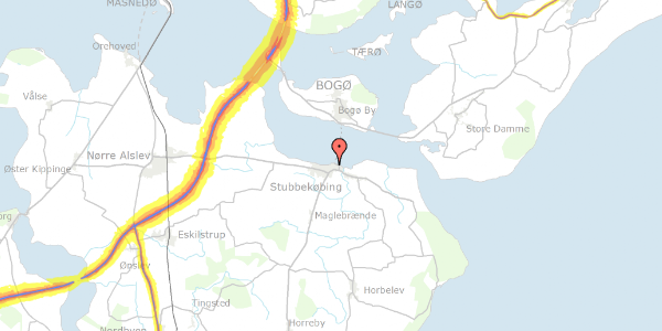 Trafikstøjkort på Trojels Gård 2, 4850 Stubbekøbing