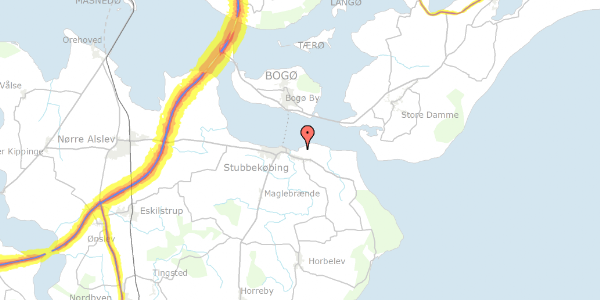 Trafikstøjkort på Æblehegnet 31, 4850 Stubbekøbing