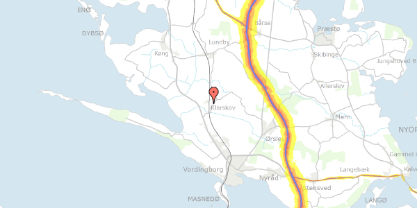 Trafikstøjkort på Ålekistevej 25, 4760 Vordingborg