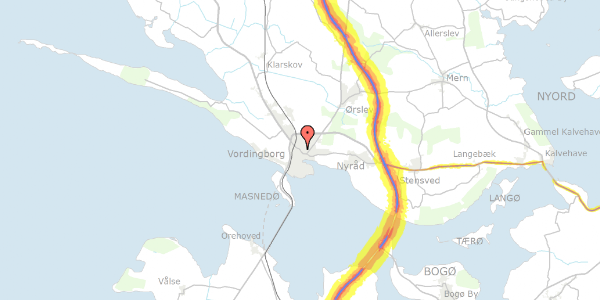 Trafikstøjkort på Algade 48, 4760 Vordingborg