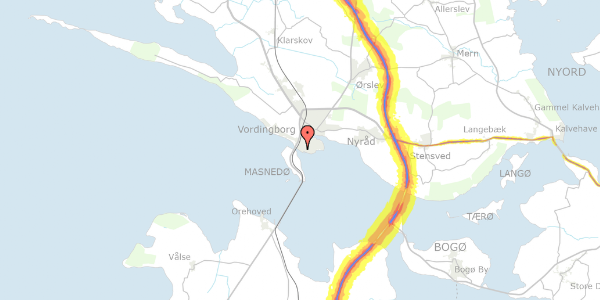 Trafikstøjkort på Askøvej 2, 1. 7, 4760 Vordingborg