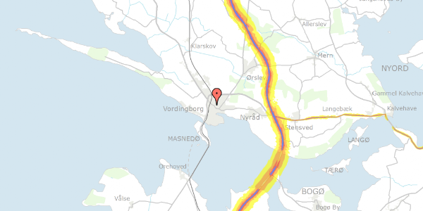 Trafikstøjkort på Chr Winthersvej 13, 4760 Vordingborg