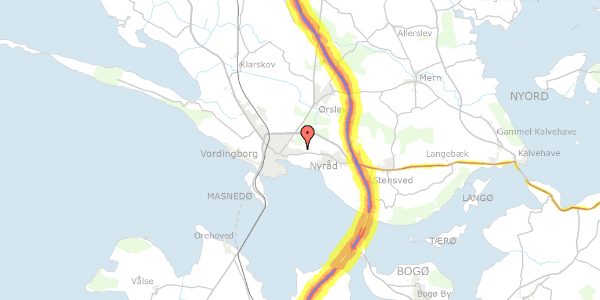 Trafikstøjkort på Const Hansens Vej 1, 4760 Vordingborg