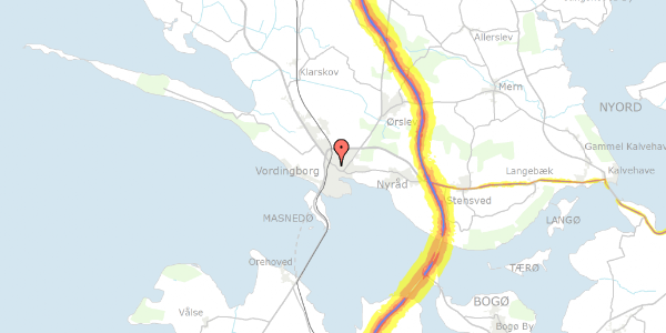 Trafikstøjkort på Dagmarsvej 18, 4760 Vordingborg